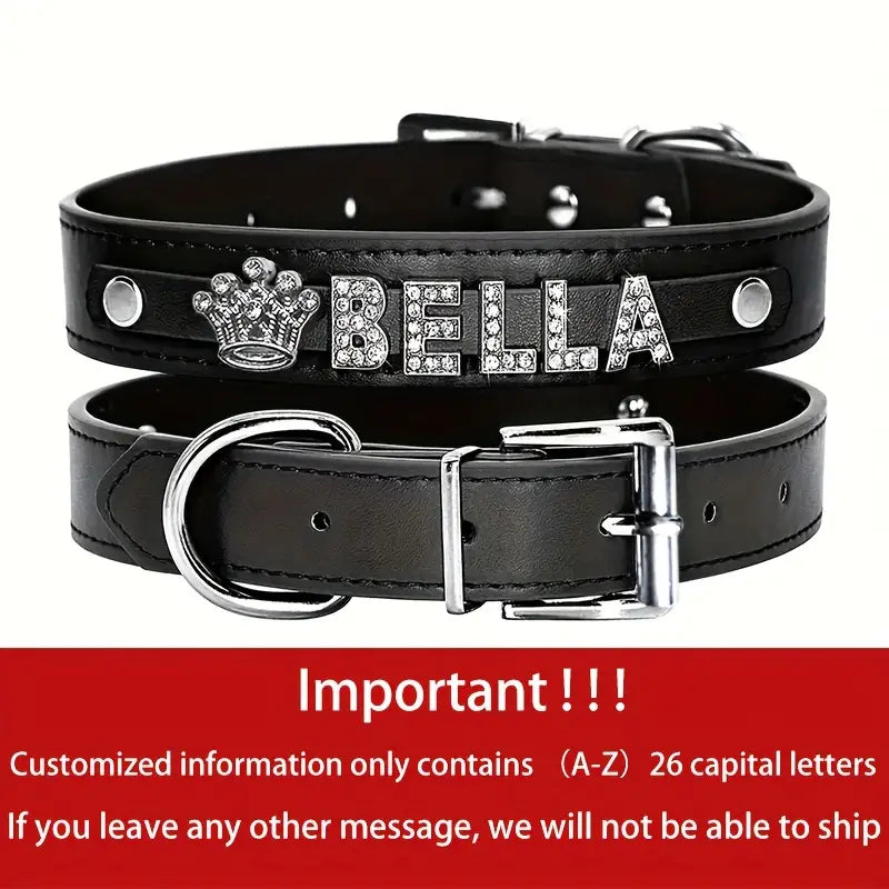 Personalized PU Leather Dog Collars