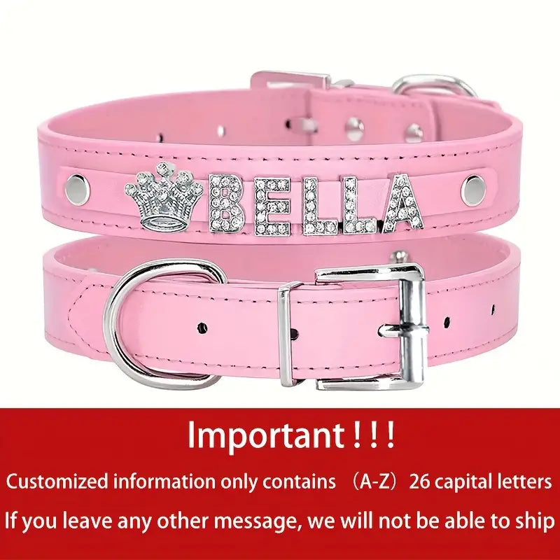 Personalized PU Leather Dog Collars