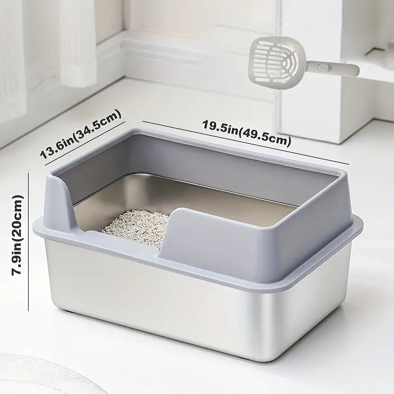 Stainless Steel Cat Litter Box Tray Dimension