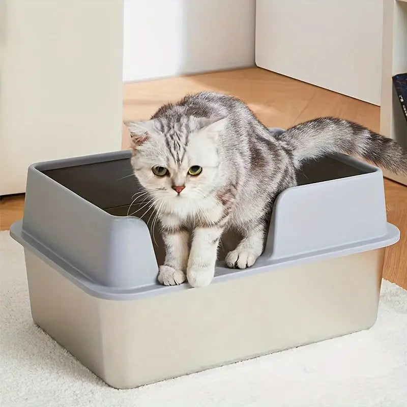 Stainless Steel Cat Litter box tray Left