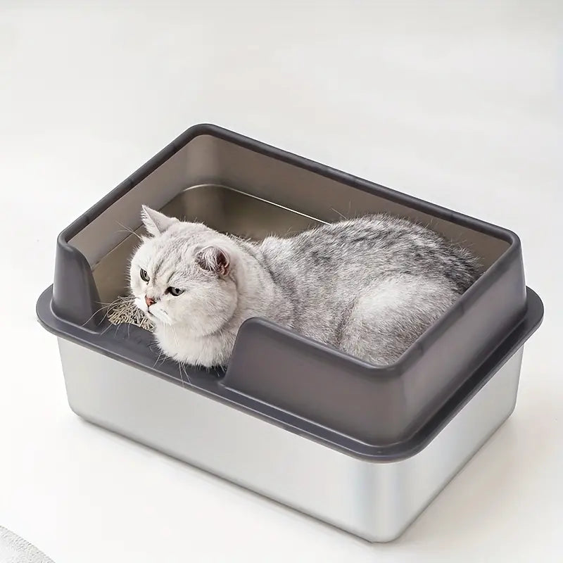 Stainless Steel Cat Litter box tray front