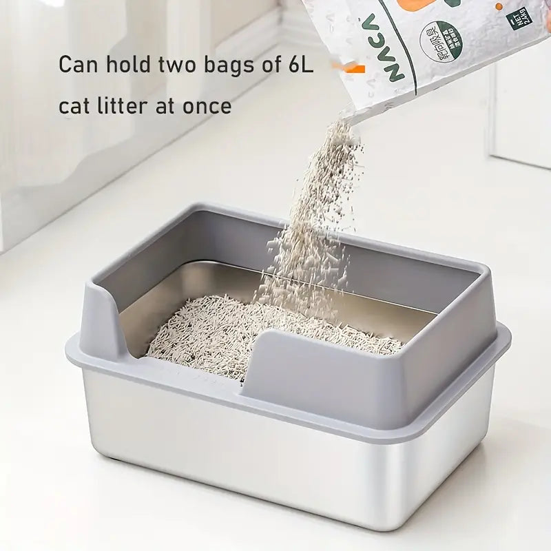 Stainless Steel Cat Litter Box Tray