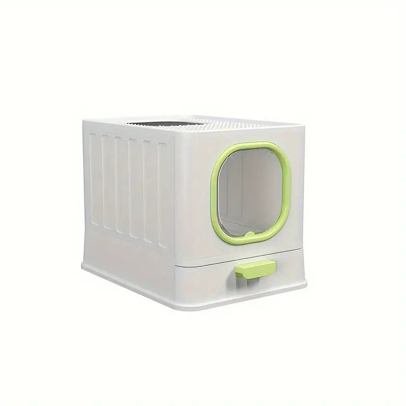 Enclosed Cat Litter Box - Folding Drawer Design