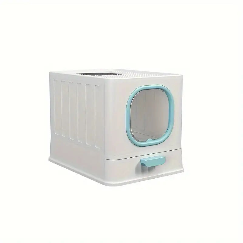 Enclosed Cat Litter Box - Folding Drawer Design