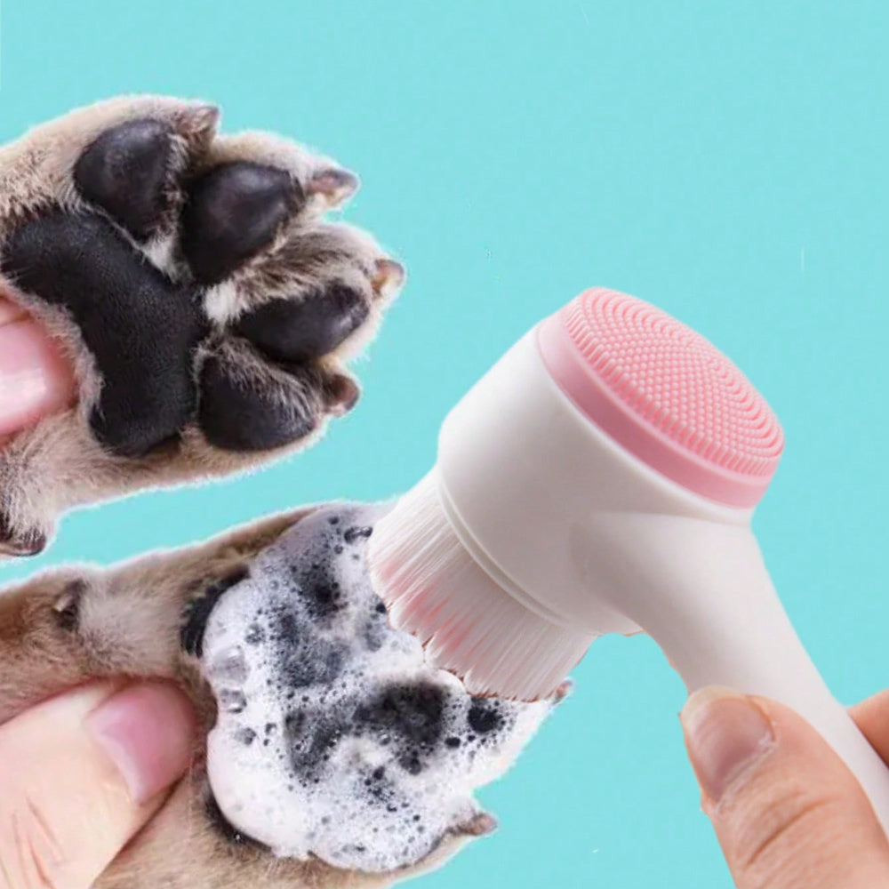 Ergonomic Pet Paw Cleaning Brush for Dogs & Cats