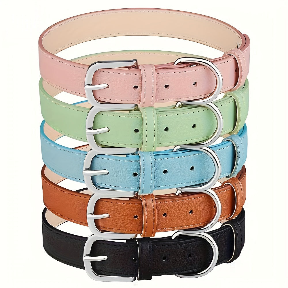 Adjustable Soft PU Leather Collar