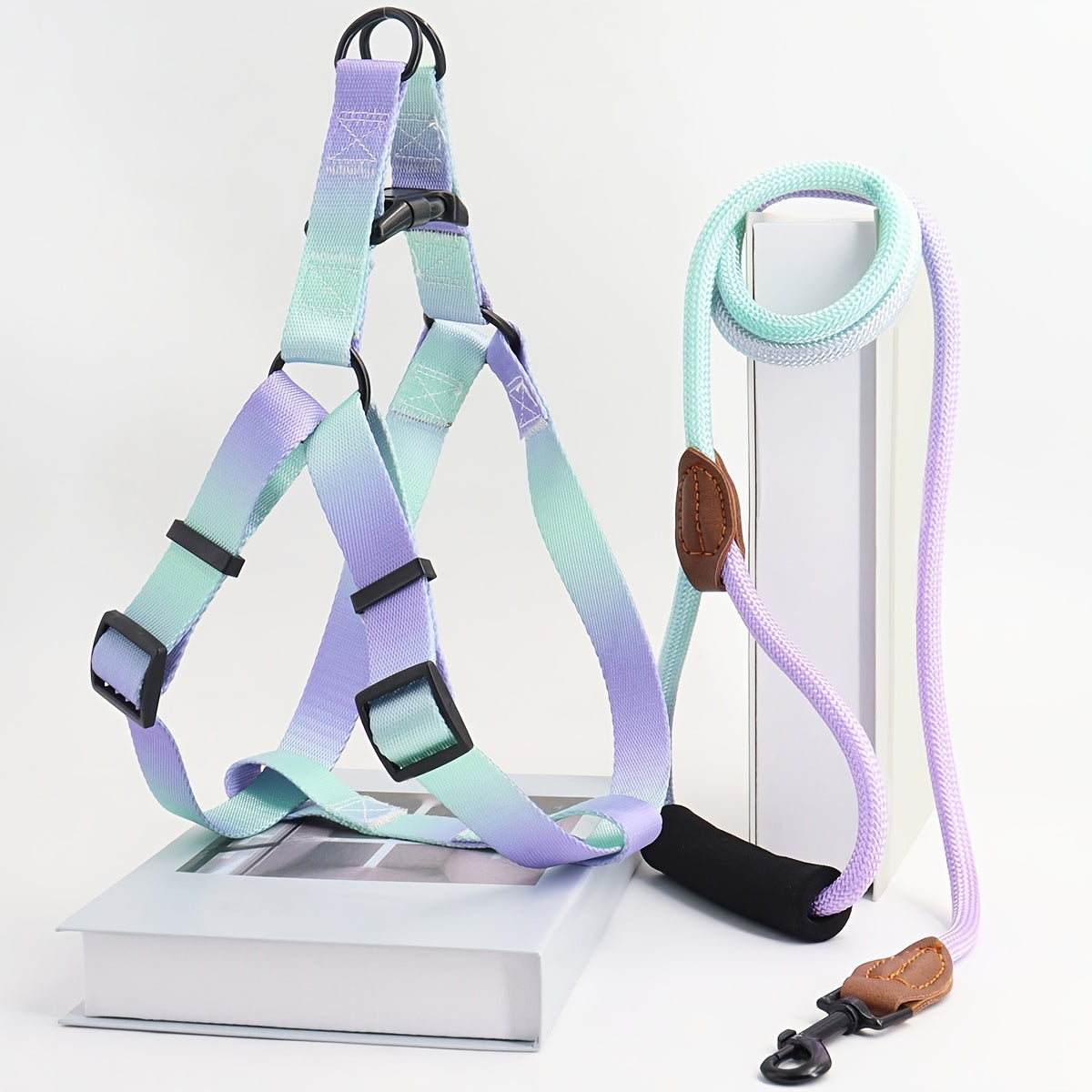 Stylish Colorful Pet Harness & Leash Set M-XL