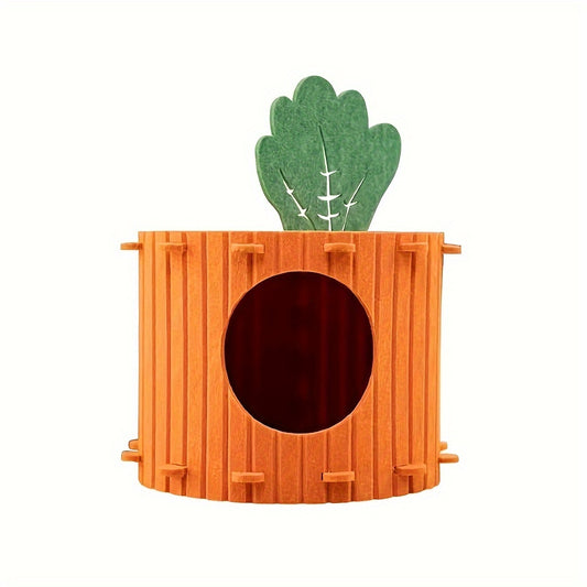 Whimsical Carrot Cottage Cat House