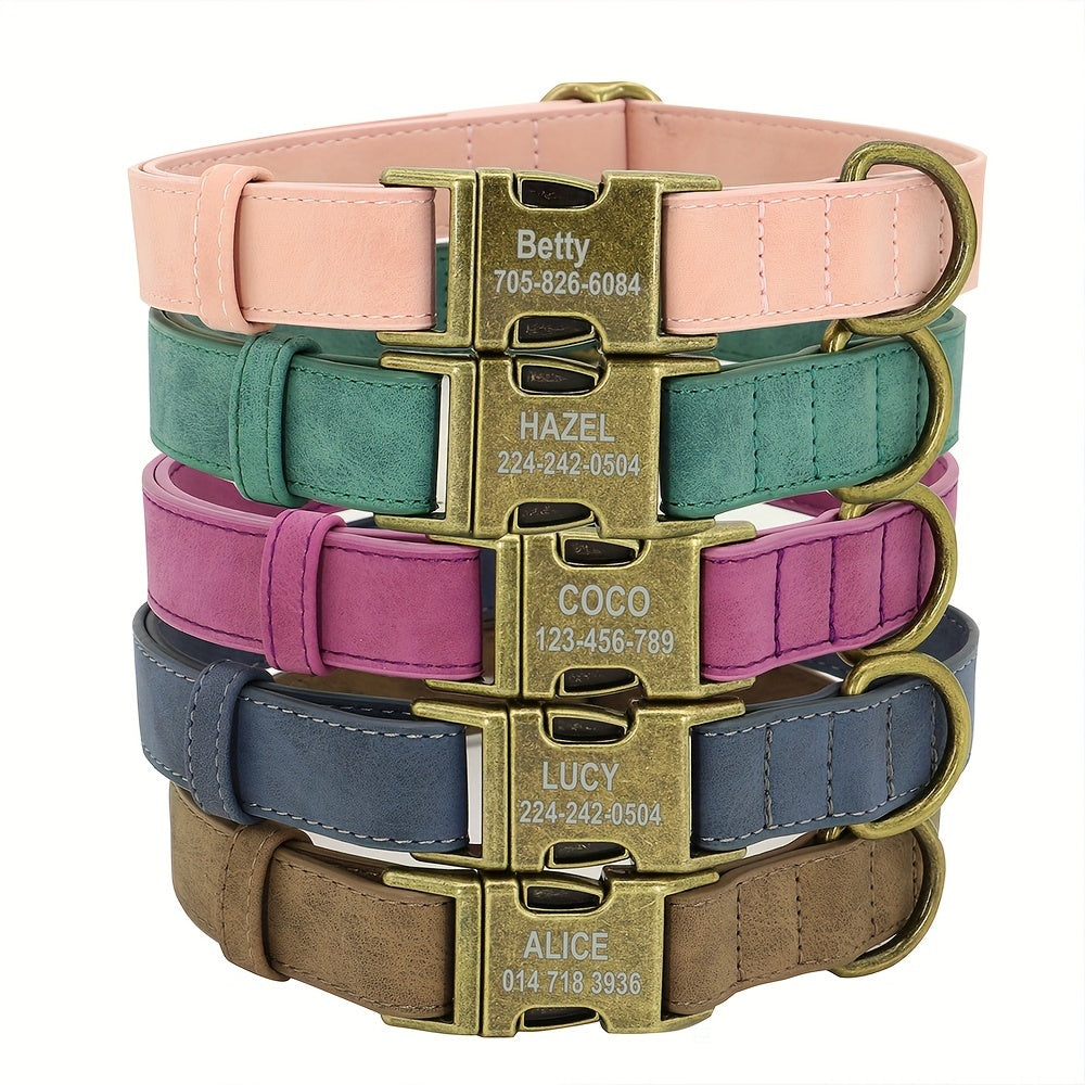 Customizable Personalized Dog Collar with Free Engraved ID Tag