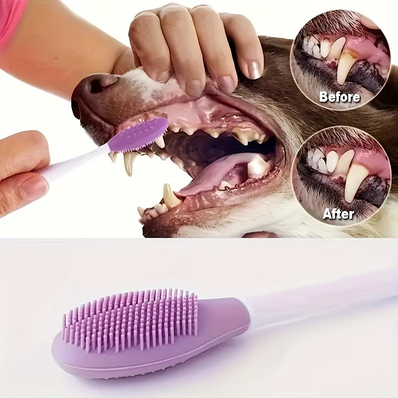 2pcs Gentle Silicone Dog Toothbrush Set