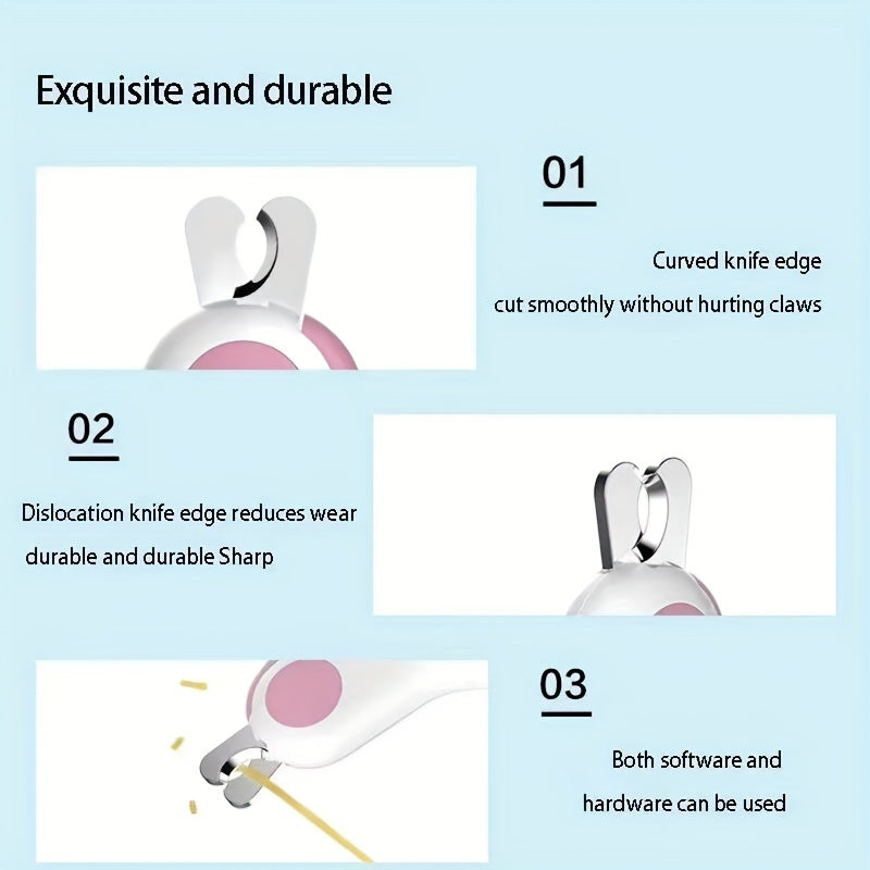 LED Light Pet Nail Clippers For Cats & Dogs