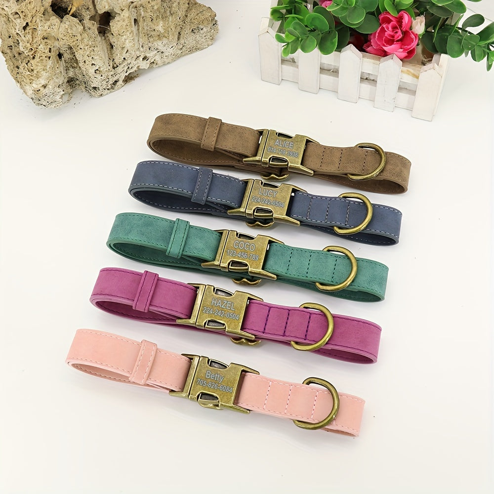 Customizable Personalized Dog Collar with Free Engraved ID Tag
