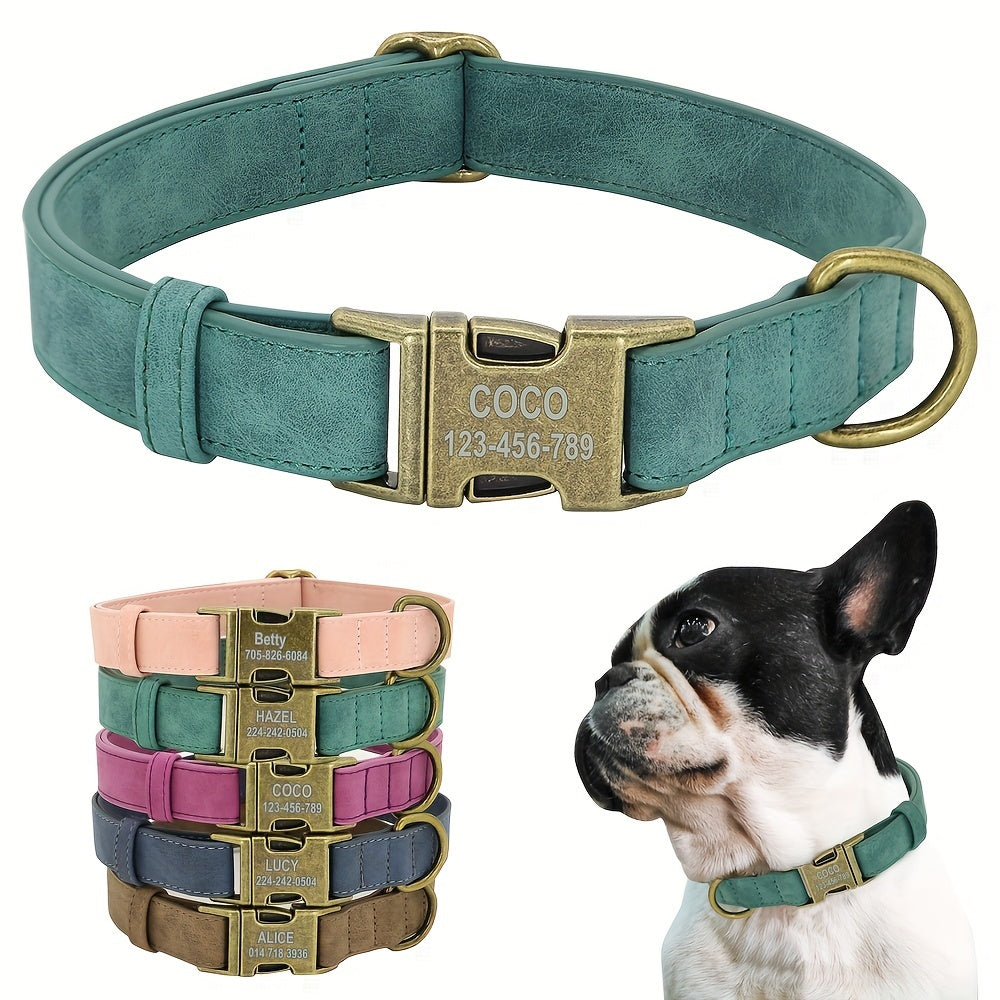 Customizable Personalized Dog Collar with Free Engraved ID Tag