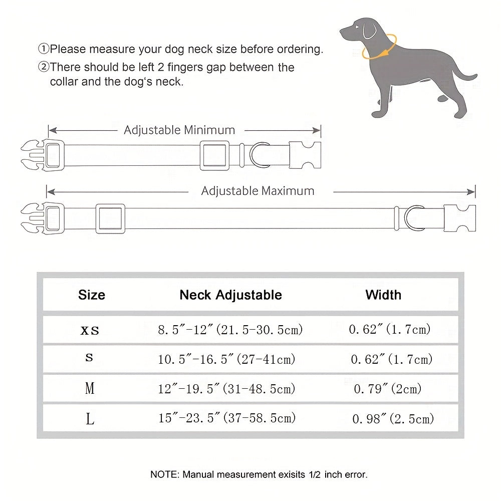 Embroidered Pet Name & Phone Collar