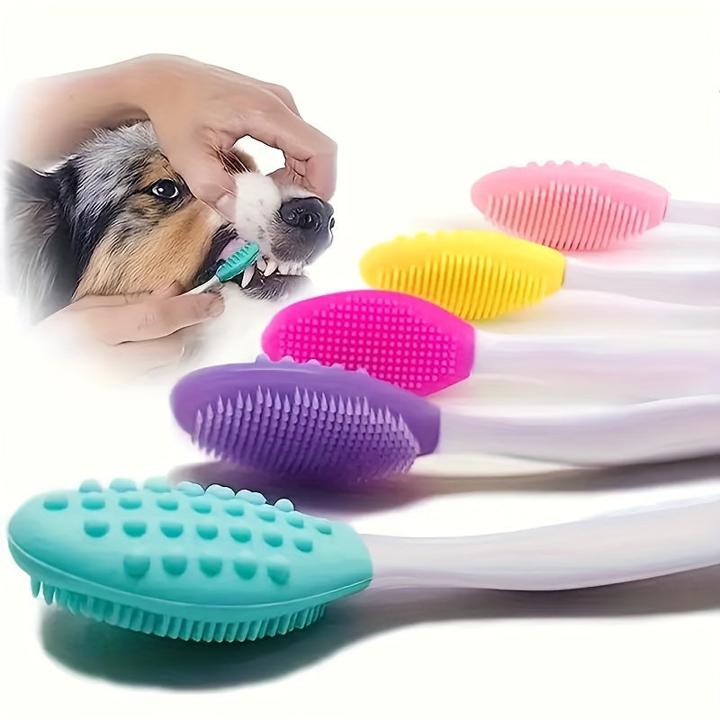 2pcs Gentle Silicone Dog Toothbrush Set