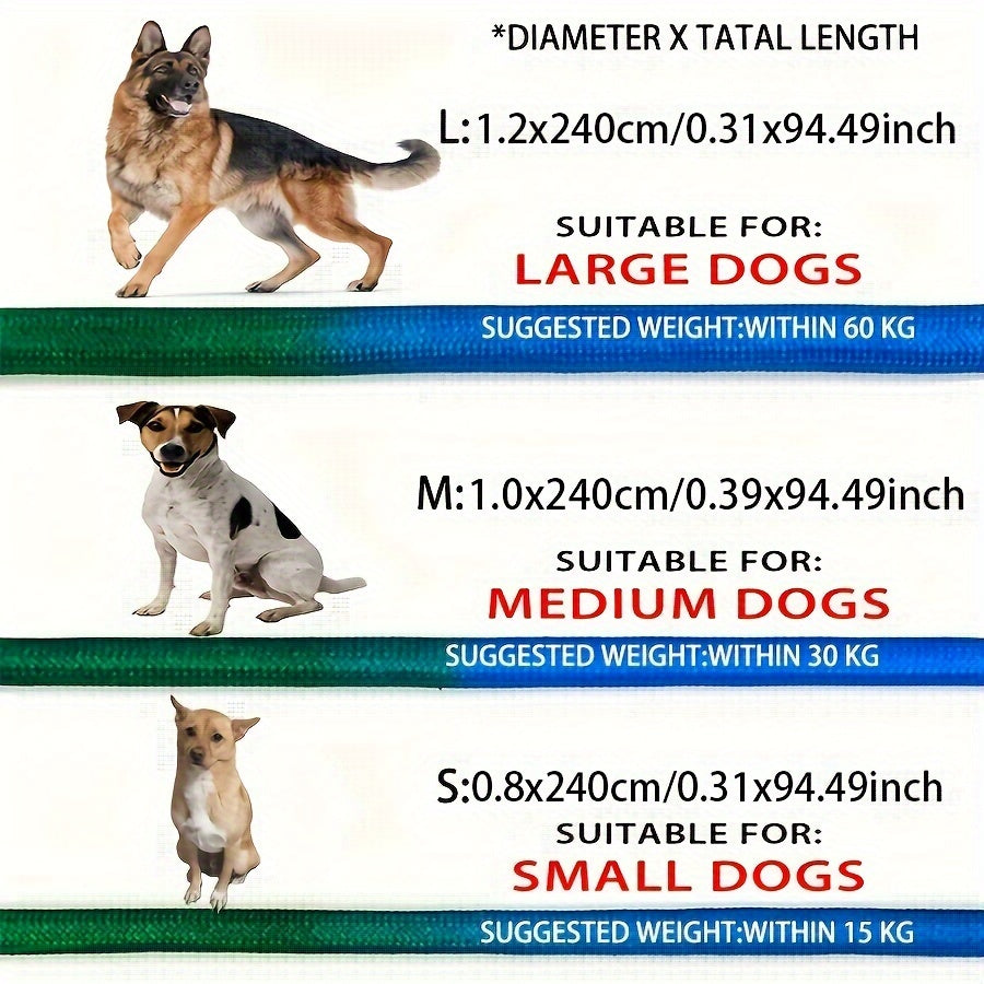 Reflective Night Safety Dog Leash - Hands-Free