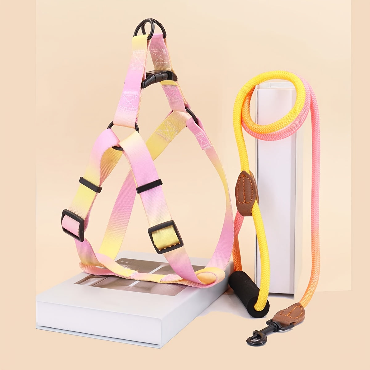 Stylish Colorful Pet Harness & Leash Set M-XL