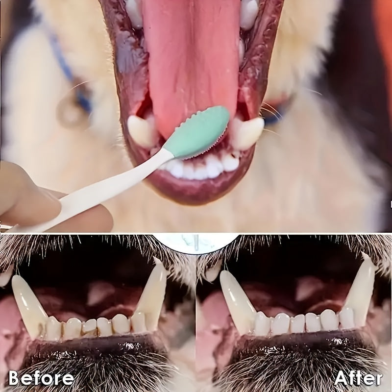 2pcs Gentle Silicone Dog Toothbrush Set