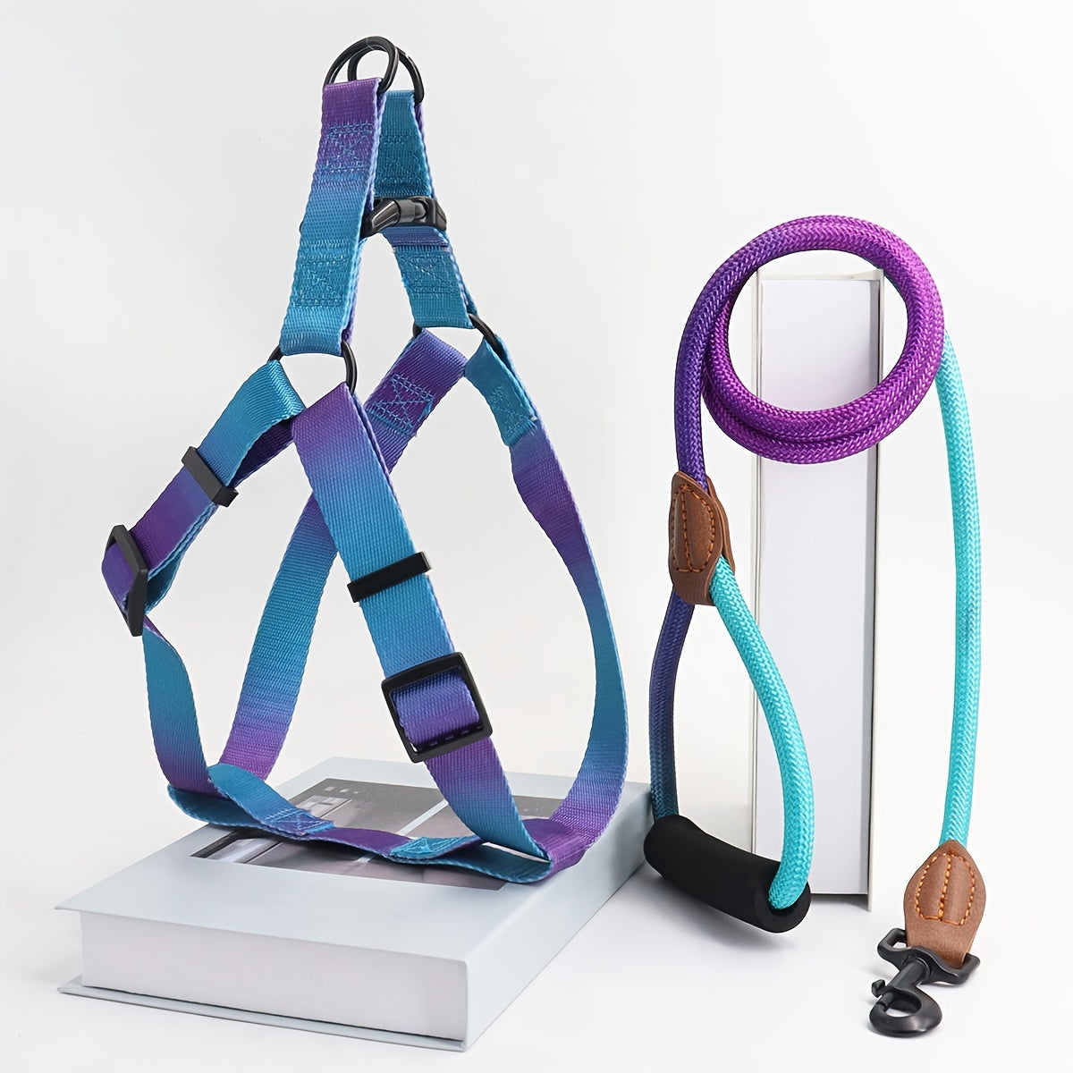 Stylish Colorful Pet Harness & Leash Set M-XL