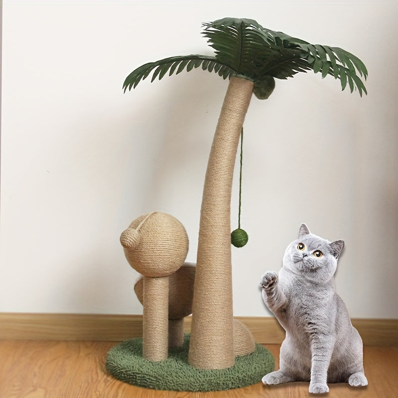 Palm Tree Cat Tree Tower With Coconut