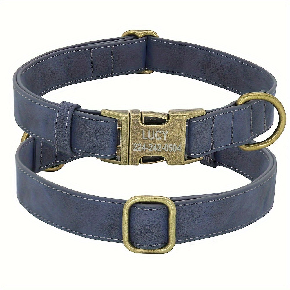 Customizable Personalized Dog Collar with Free Engraved ID Tag