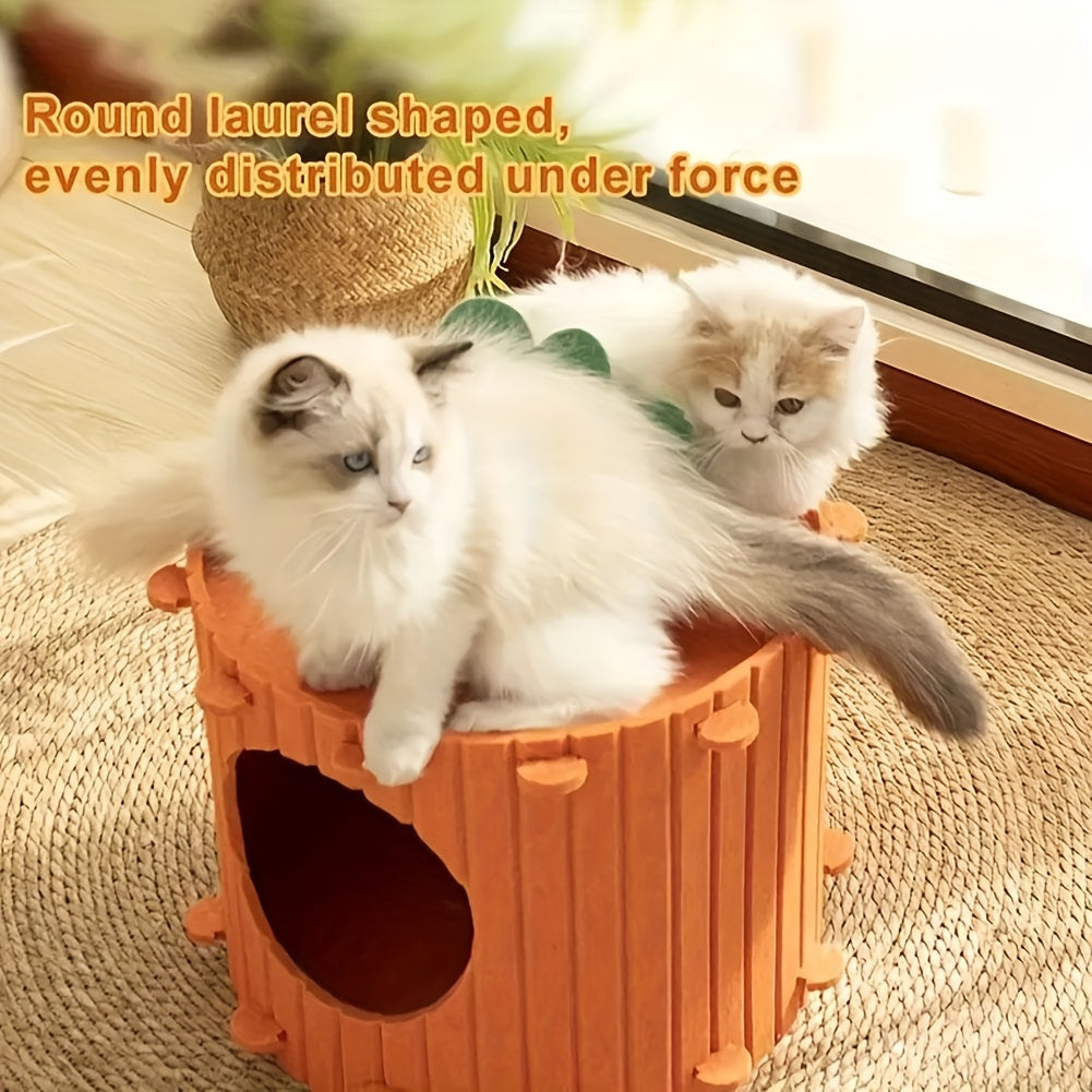 Whimsical Carrot Cottage Cat House