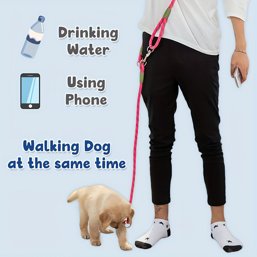 Reflective Night Safety Dog Leash - Hands-Free