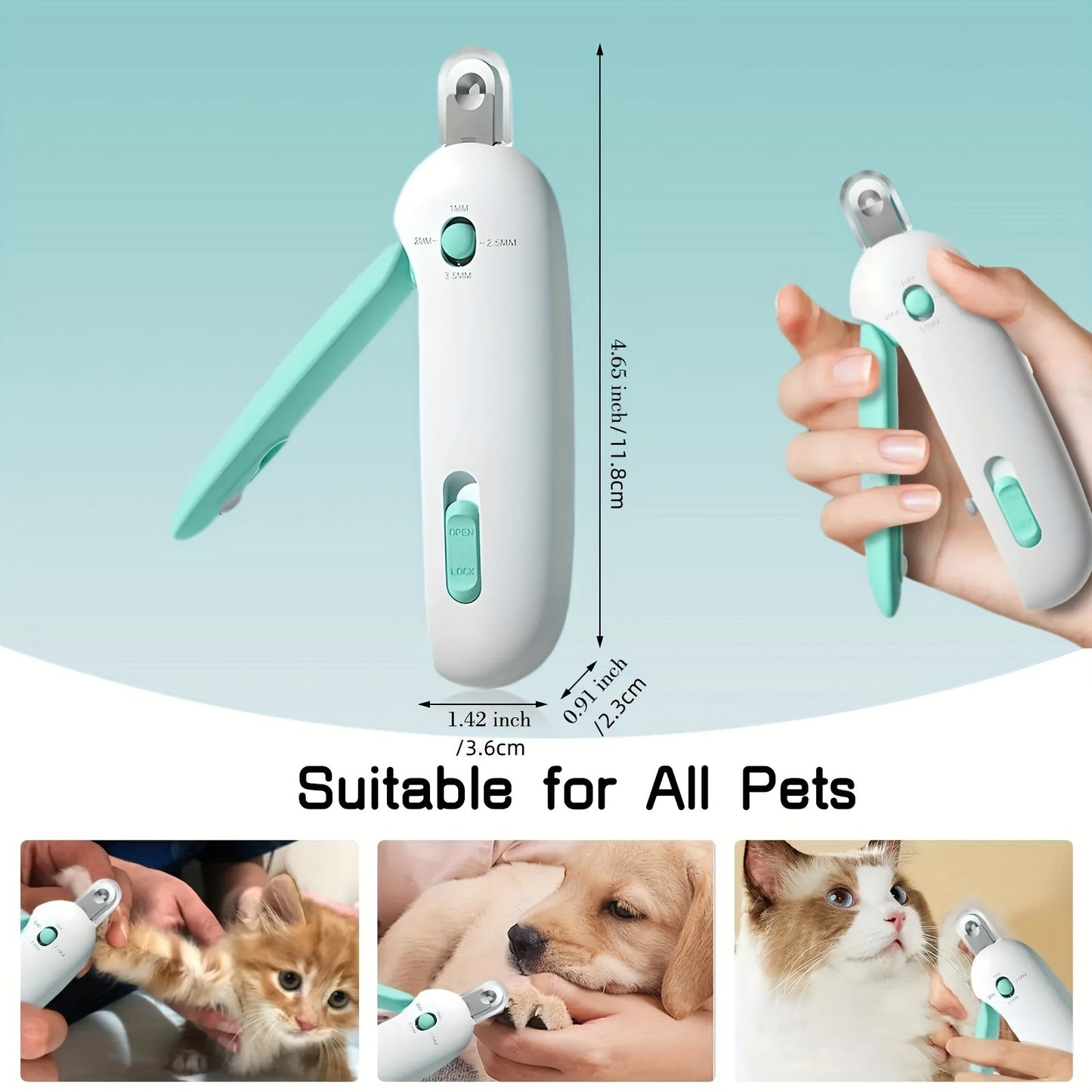 Professional Pet Nail Trimmer with Adjustable Aperture