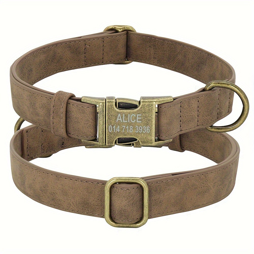 Customizable Personalized Dog Collar with Free Engraved ID Tag