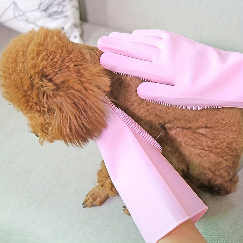 Pet Grooming Gloves for Dogs & Cats