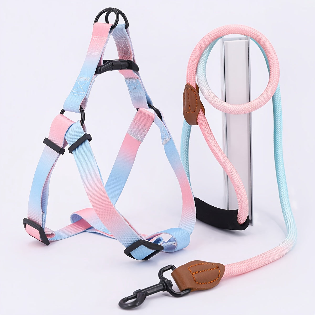 Stylish Colorful Pet Harness & Leash Set M-XL