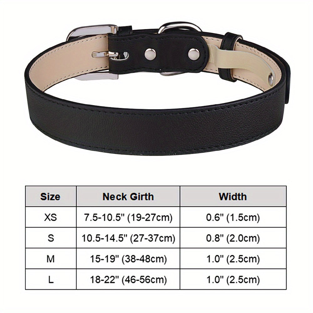 Adjustable Soft PU Leather Collar