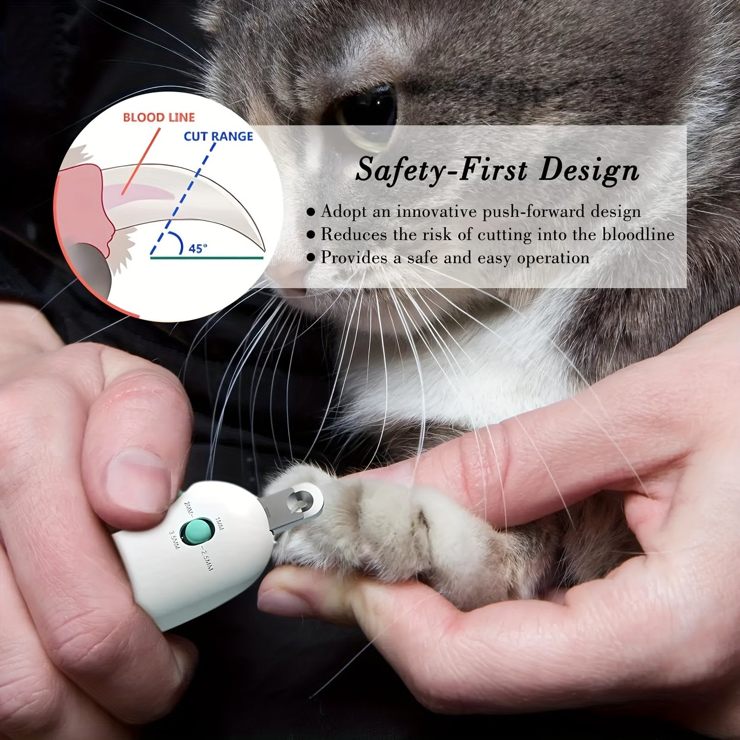 Professional Pet Nail Trimmer with Adjustable Aperture