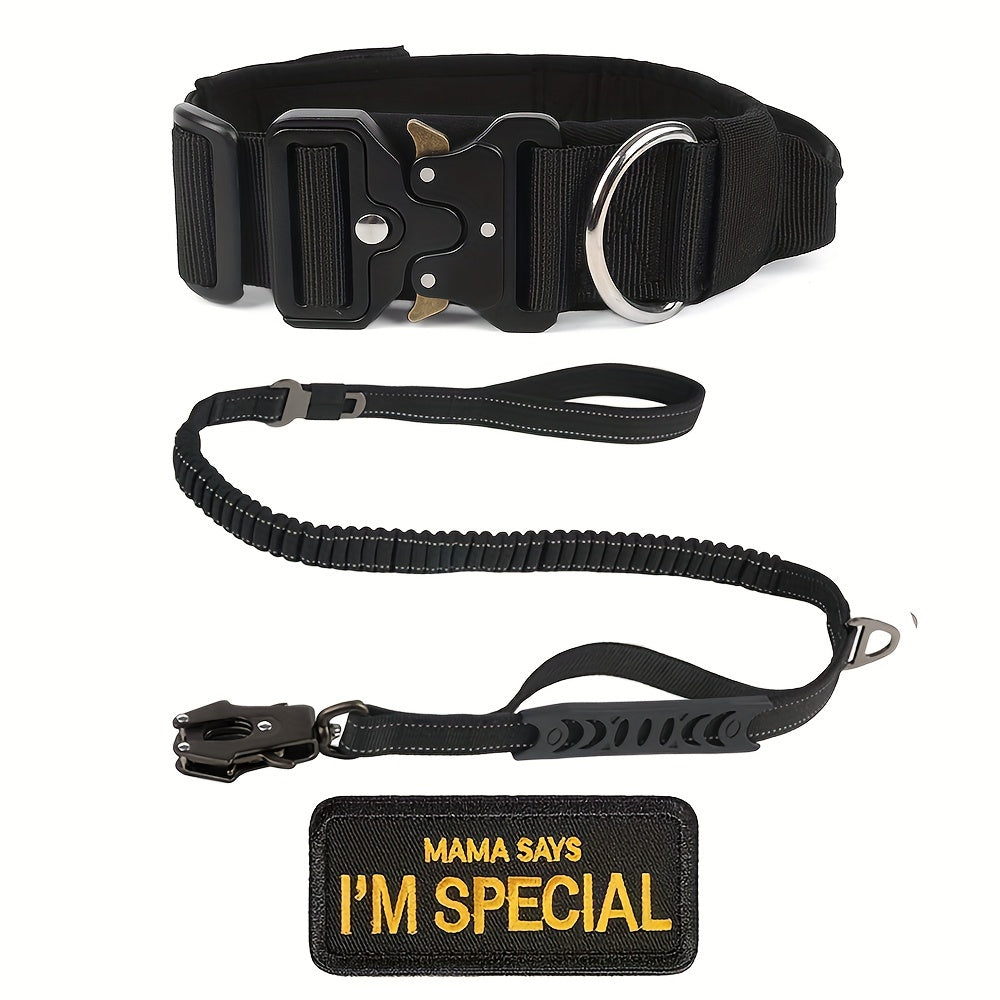 Heavy Duty Tactical Dog Collar with High-Strength Metal Buckle