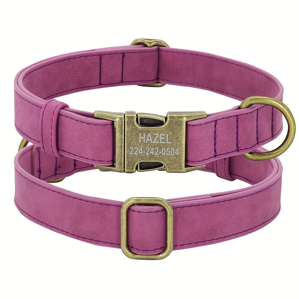 Customizable Personalized Dog Collar with Free Engraved ID Tag