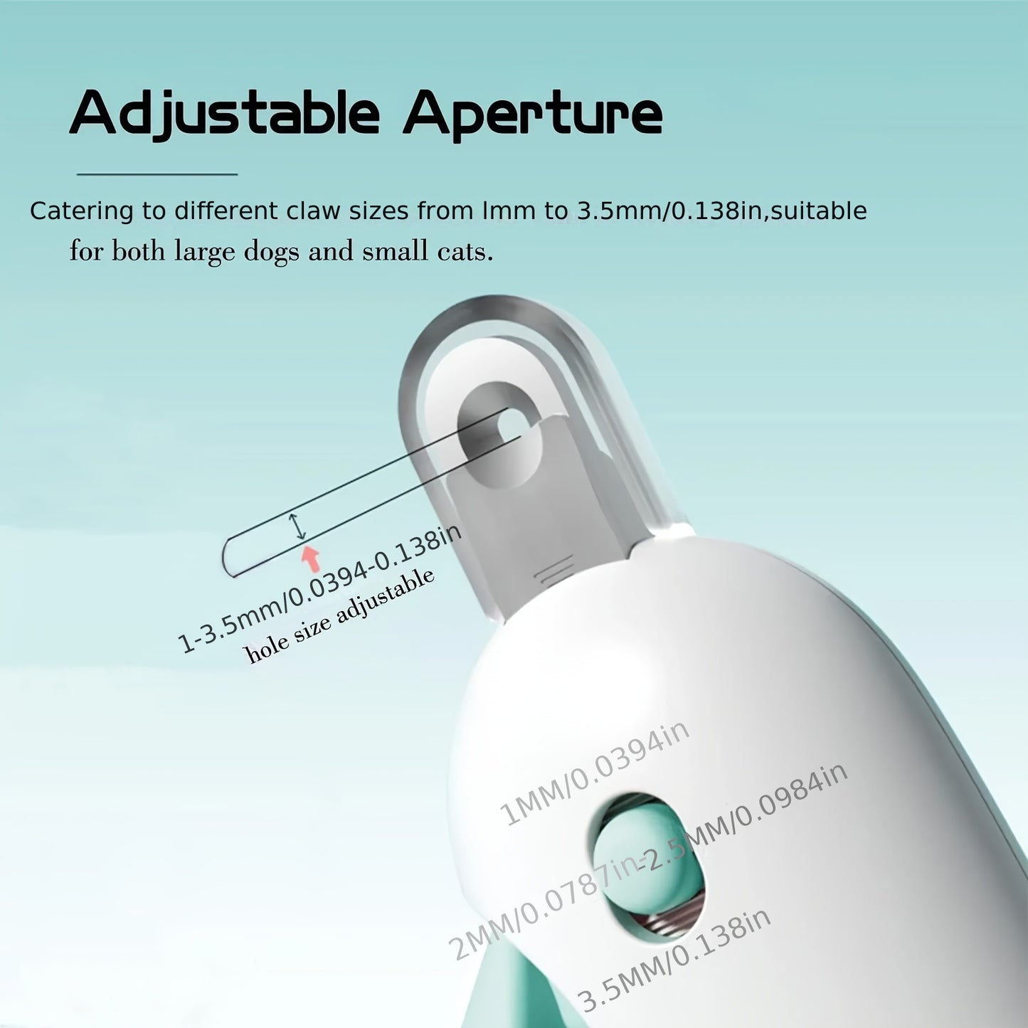 Professional Pet Nail Trimmer with Adjustable Aperture
