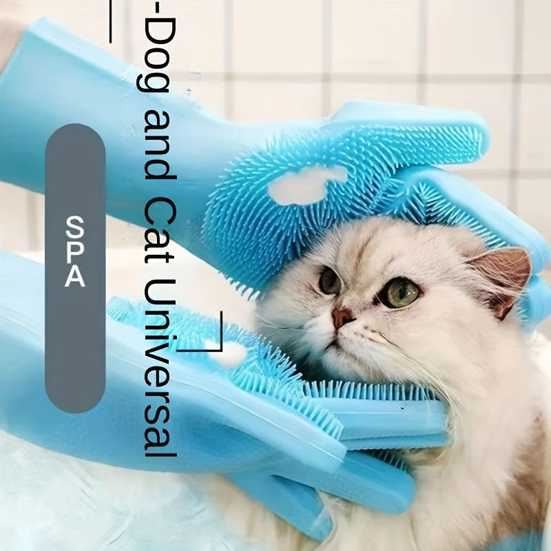 Pet Grooming Gloves for Dogs & Cats