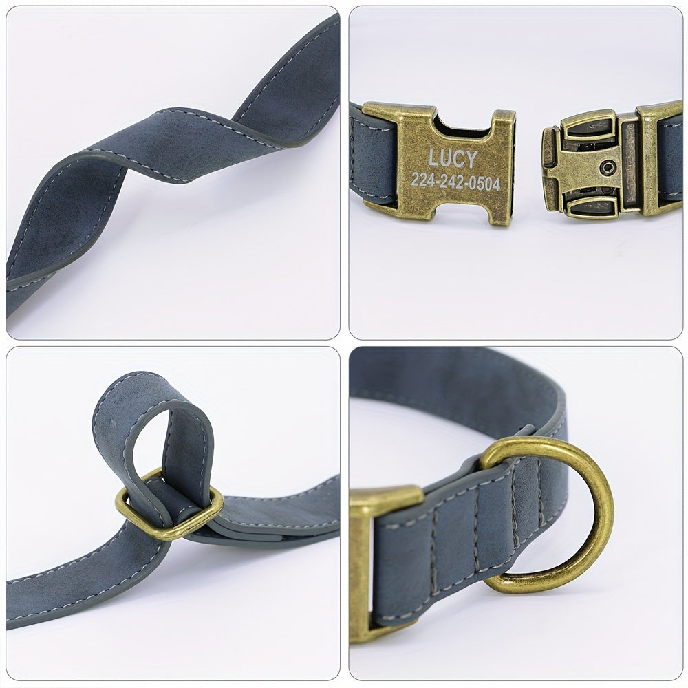 Customizable Personalized Dog Collar with Free Engraved ID Tag