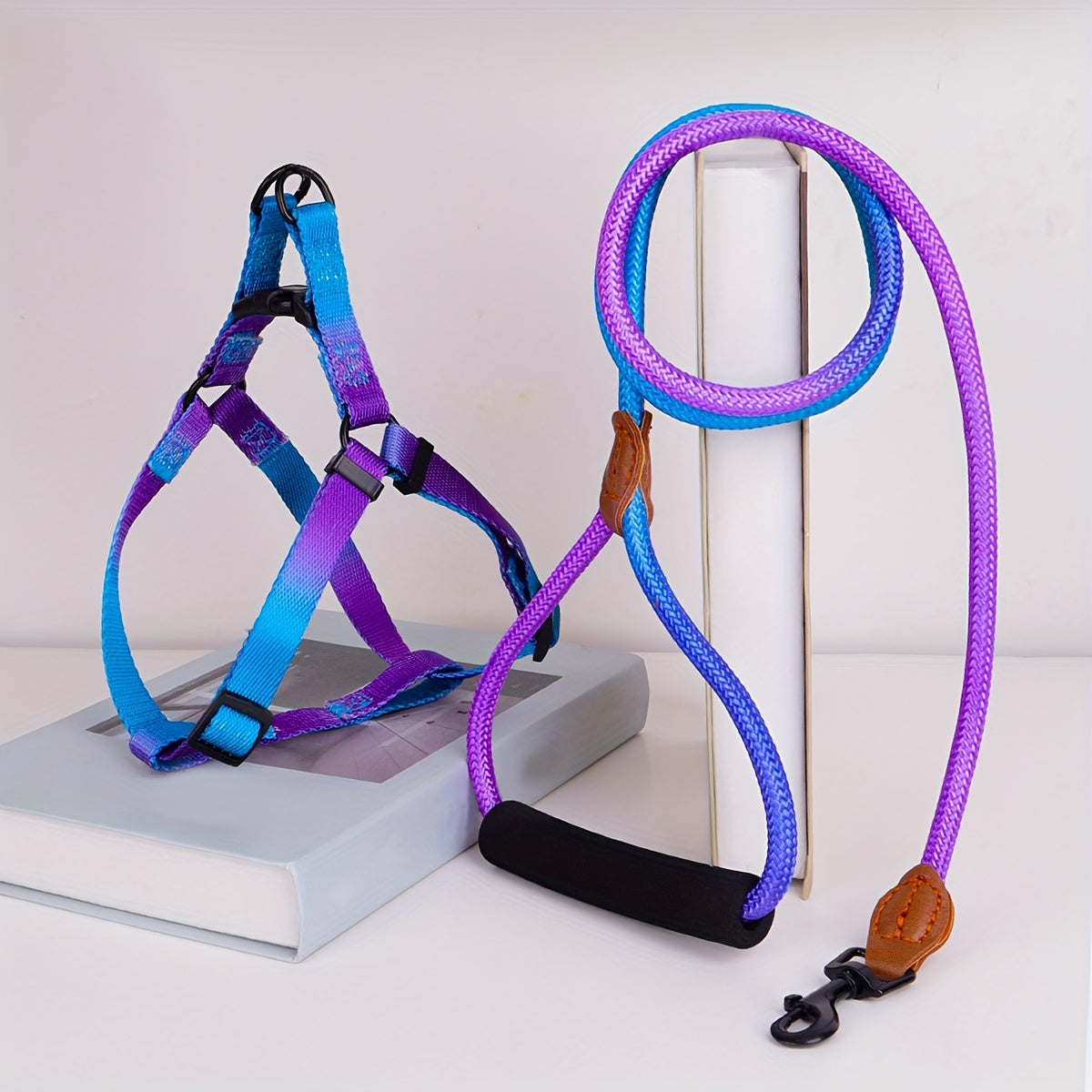 Stylish Colorful Pet Harness & Leash Set M-XL