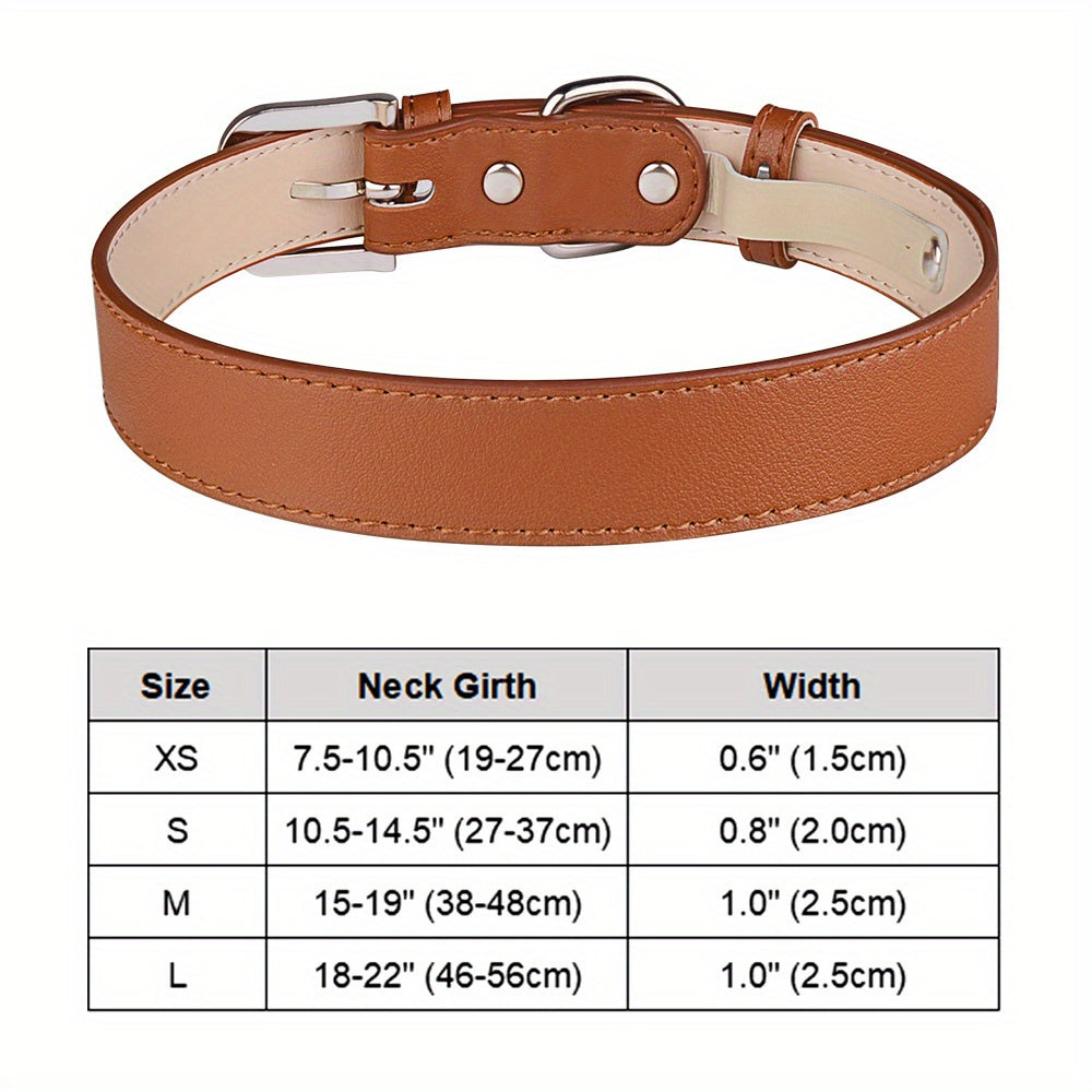 Adjustable Soft PU Leather Collar