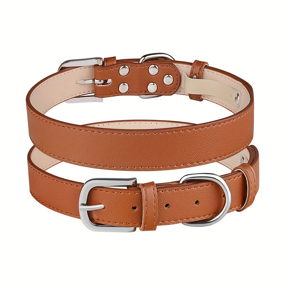 Adjustable Soft PU Leather Collar