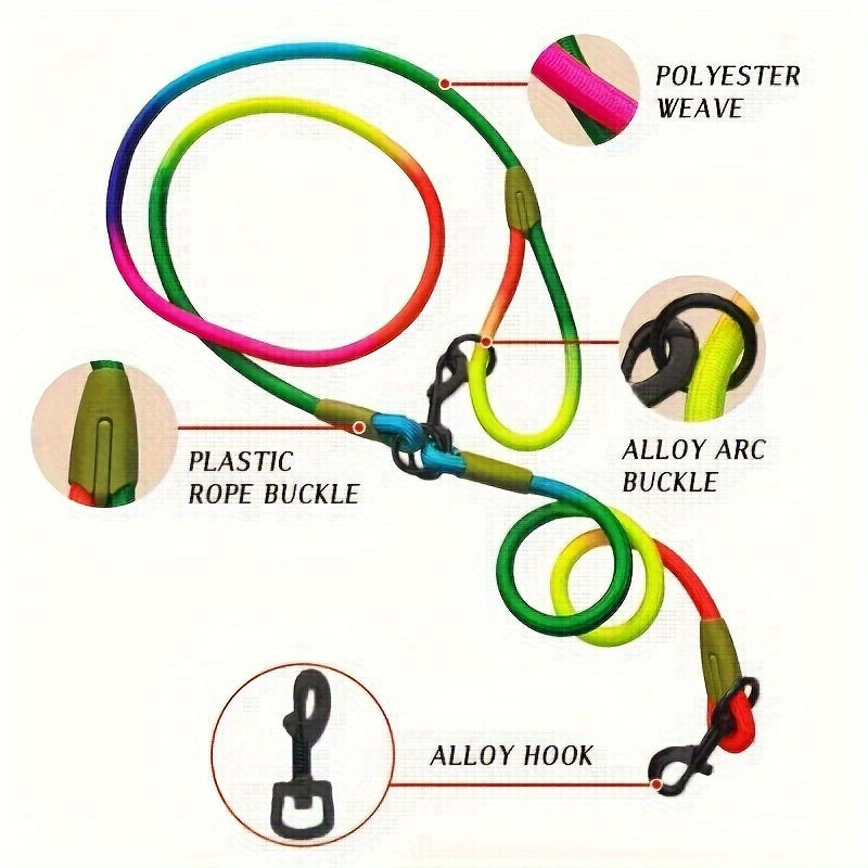 Reflective Night Safety Dog Leash - Hands-Free