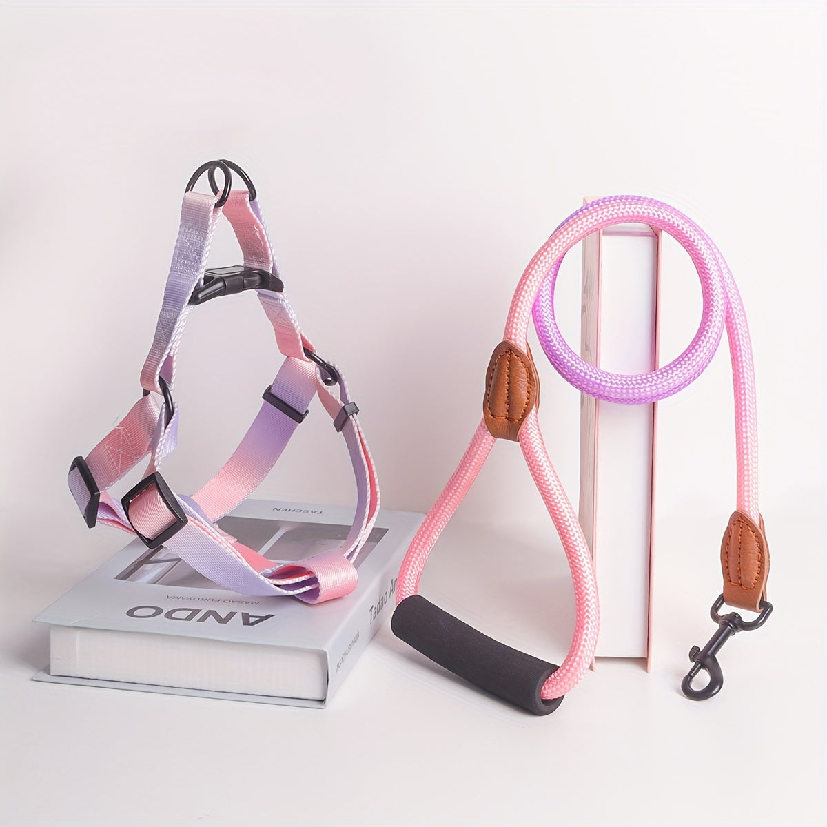 Stylish Colorful Pet Harness & Leash Set M-XL