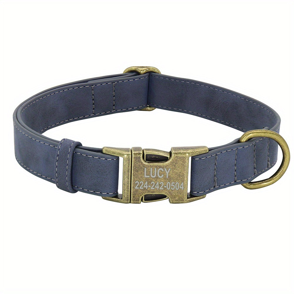 Customizable Personalized Dog Collar with Free Engraved ID Tag