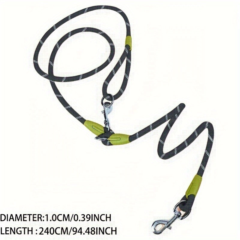 Reflective Night Safety Dog Leash - Hands-Free