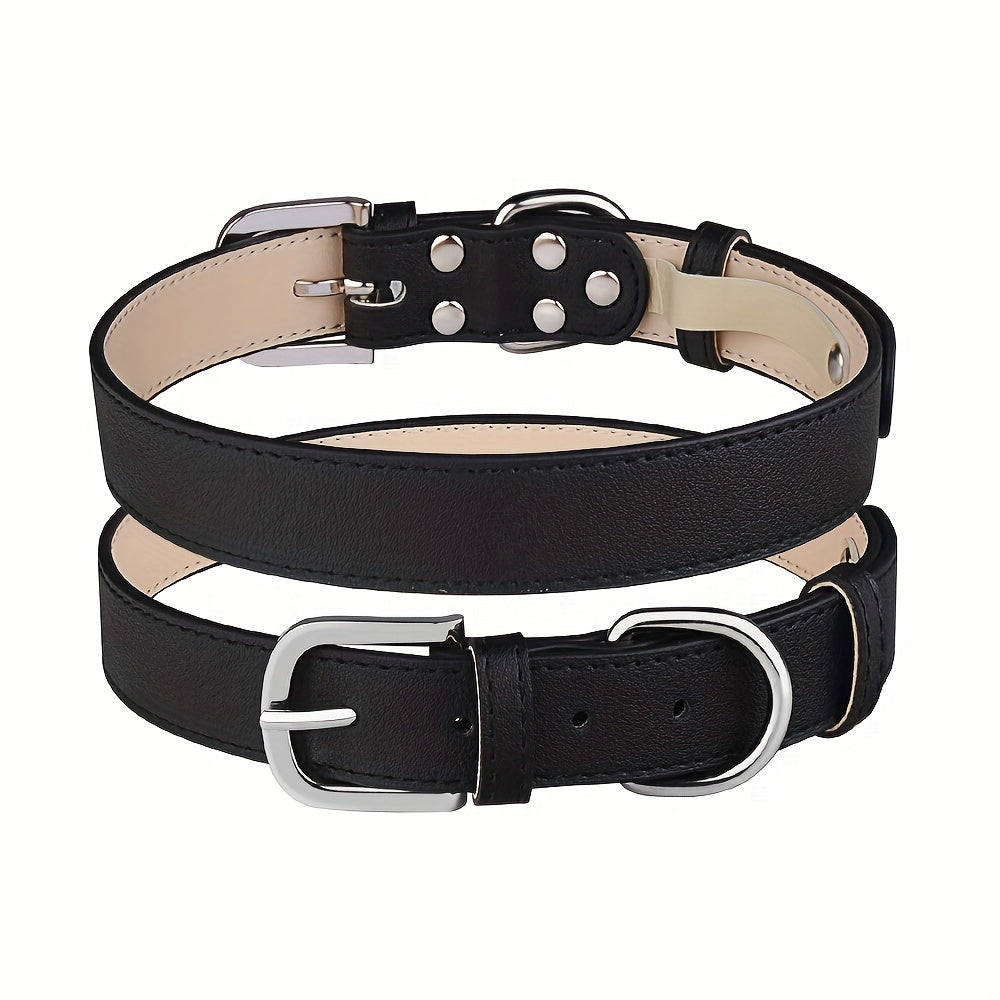 Adjustable Soft PU Leather Collar