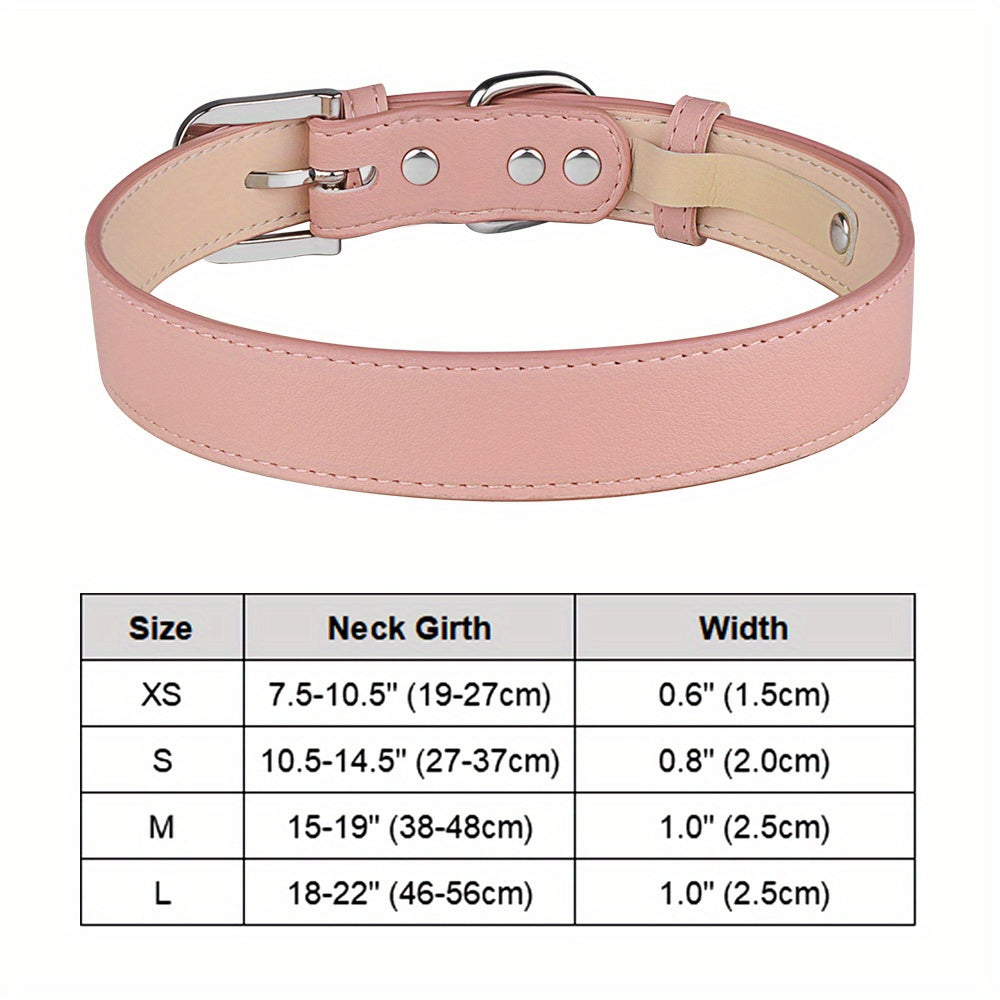 Adjustable Soft PU Leather Collar