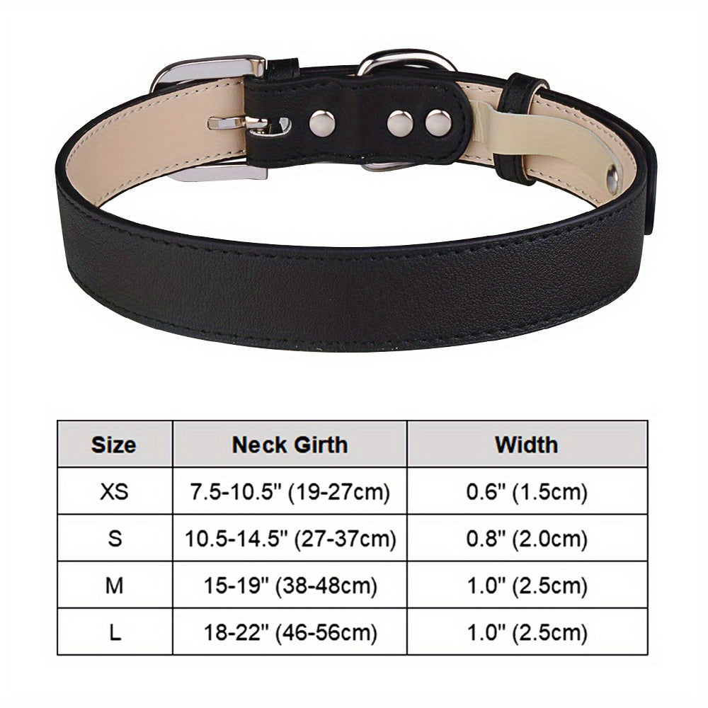Adjustable Soft PU Leather Collar