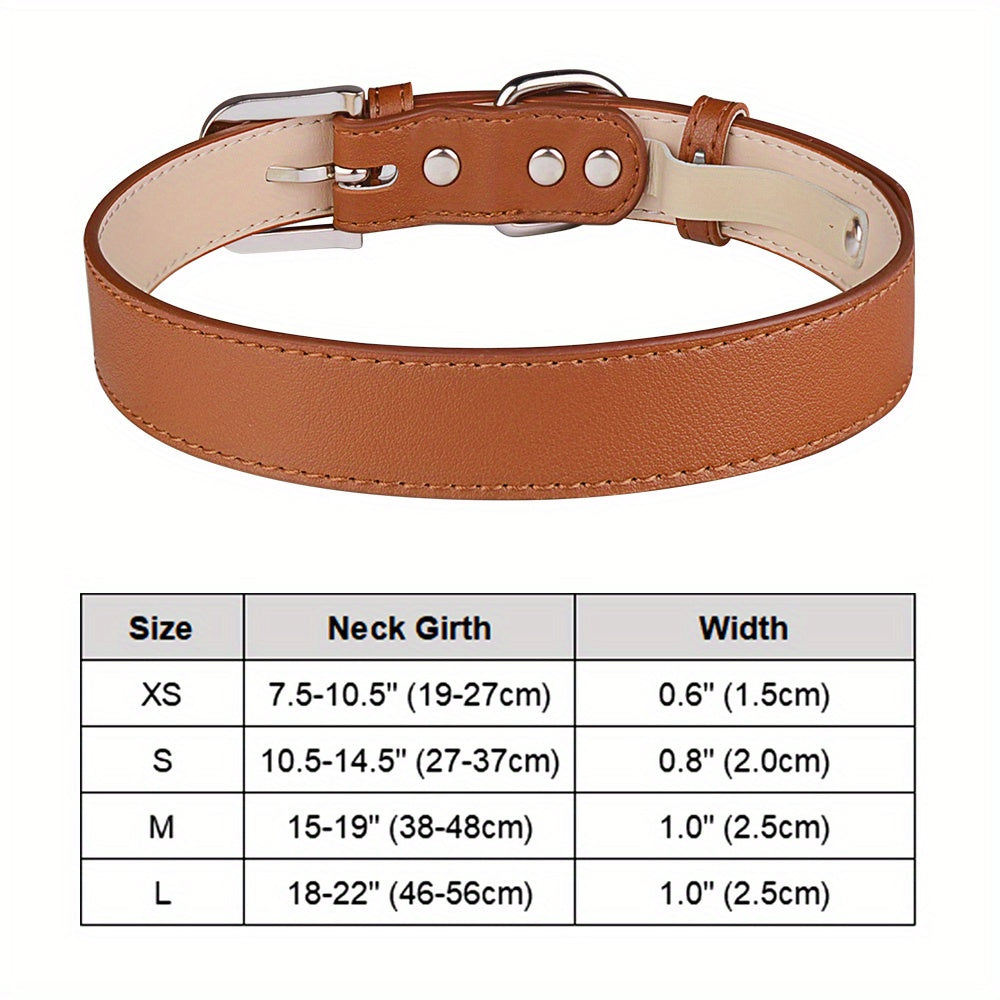 Adjustable Soft PU Leather Collar