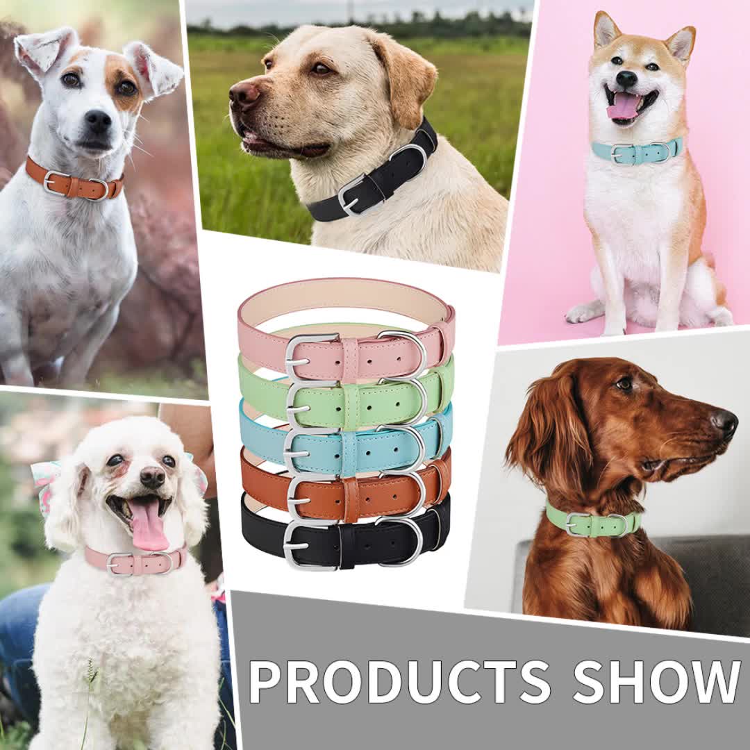 Adjustable Soft PU Leather Collar